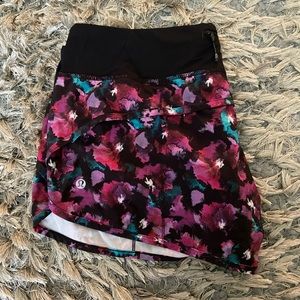 Floral Lululemon shorts